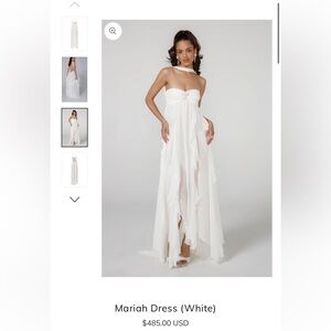 Brand new worn once White NANA JACQUELINE MARIAH DRESS size Small